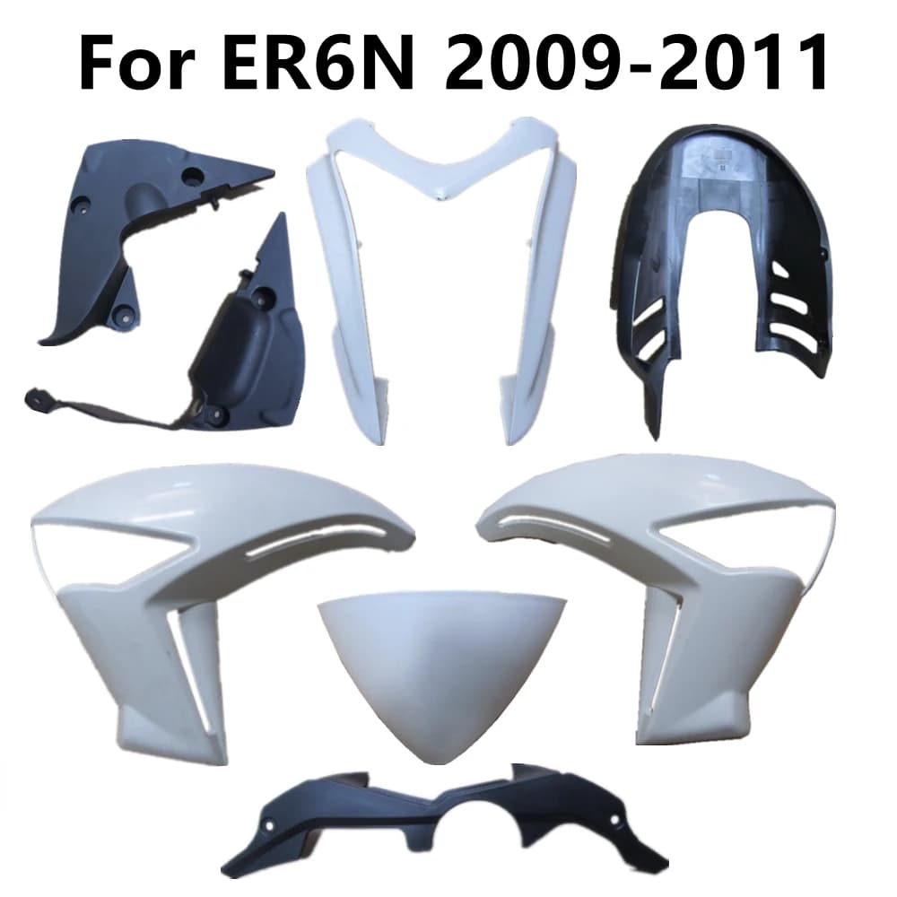 Pièces en plastique pour moto ER6N, composants de carénage, tambours non peints, travail, ABS, pack d'injection, magasins et droite, 2009, 2010, 2011