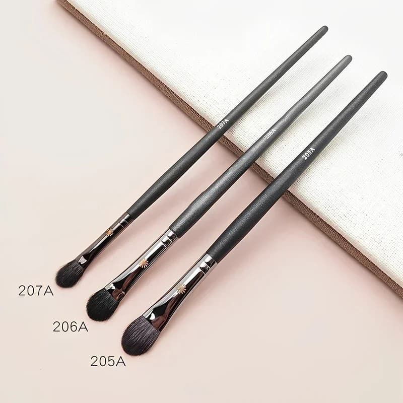 Brosse professionnelle pour ombre à paupières, 1 pièce, poils d'écureuil et de chèvre doux, mélange de fard à paupières moyen et grand, mélangeur, brosse de maquillage