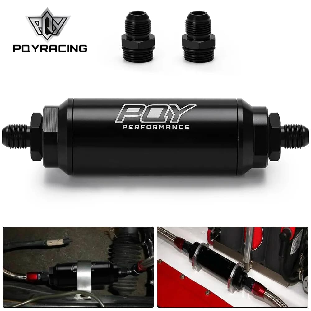 ID = 44mm PQY nouveau filtre à carburant avec 2 pièces AN6 et 2 pièces raccords adaptateur AN8 avec élément en acier de 100 microns PQY5565