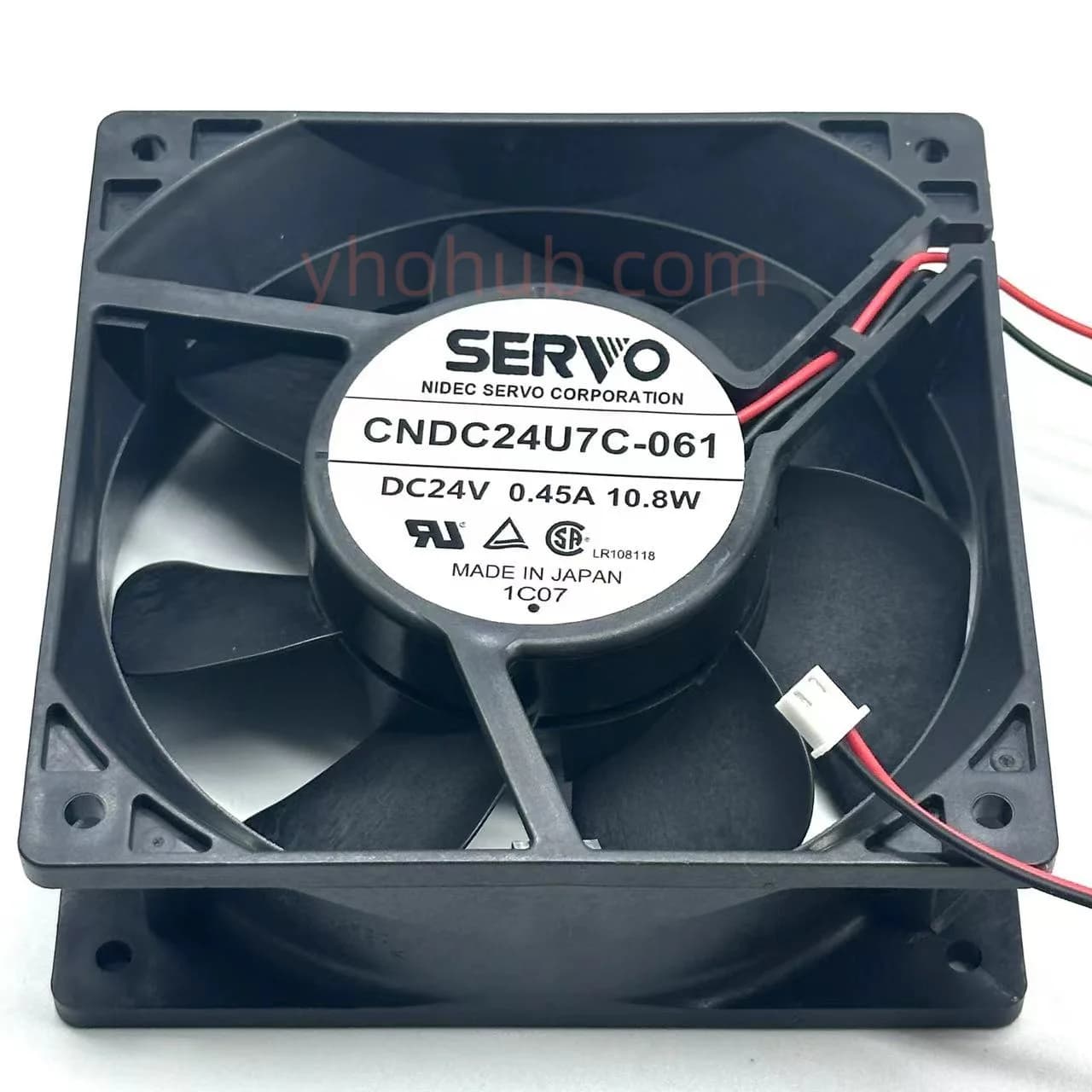 Ventilateur de refroidissement de serveur à 2 fils, SERVO CNDC24U7C-061 DC 24V 0.45A 120x120x38mm