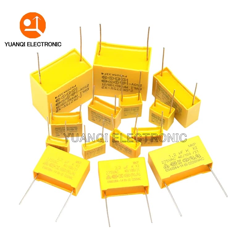 10 pièces 275VAC Film de polypropylène série X2 condensateur 0.01 UF - 2.2 UF nouveau 10nF 100nF 150nF 220nF 470nF 680nF 1uF 2.2uF 4.7uF