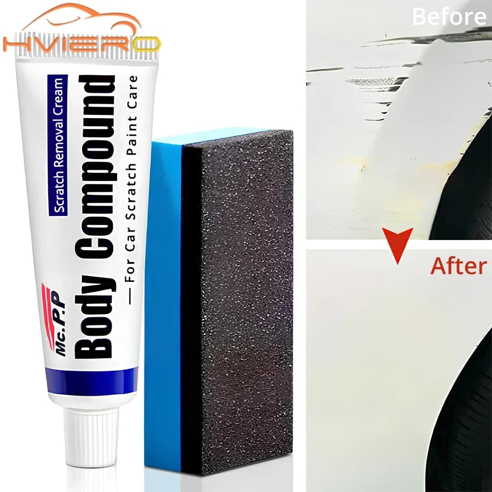 1X Kit de polissage Mc308 : Cire, Composé de ponçage pour carrosserie, Shampoing pour l'entretien des rayures et de la peinture, Produit de polissage et de nettoyage automobile