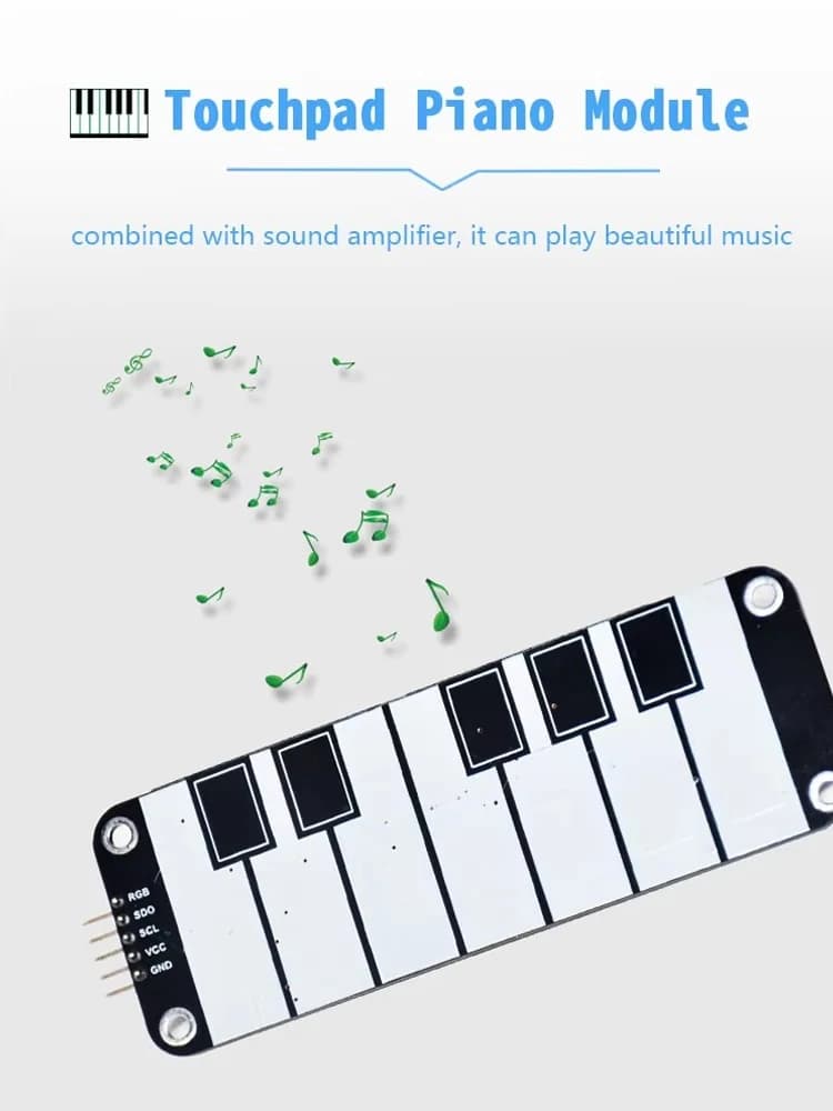 Panneau d'extension de capteur de Piano tactile, amplificateur de son Compatible avec Arduino