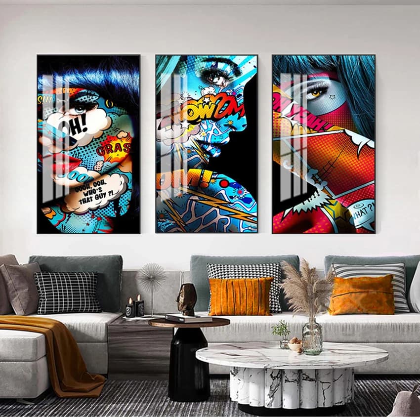 Toile de peinture murale pour salle, image d'art, affiches de maison, Graffiti, Portrait de femmes, affiche à l'huile et imprimés, décor pour la vie