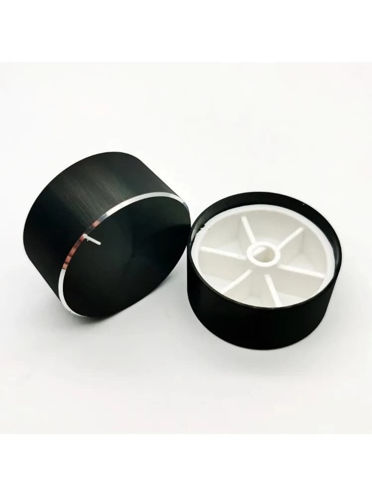1 pièce Bouton de commande de potentiomètre en alliage d'aluminium 40*19mm axe D 6mm, Bouton d'encodeur audio de volume, Capuchon 40X19mm (DH)