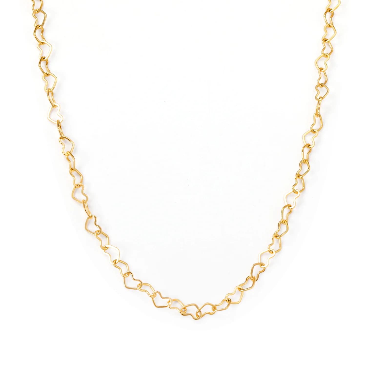 LUXUSTEEL – colliers en forme de cœur pour femmes, chaîne creuse en acier inoxydable, couleur dorée, accessoires de bijoux à la mode pour dames