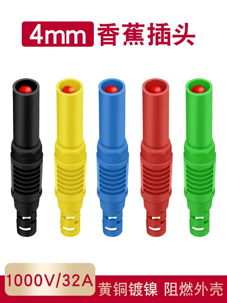 Fiche banane de sécurité assemblée, fourreau complète de 4mm, sonde de bricolage, connecteur de 4mm, Type de soudure