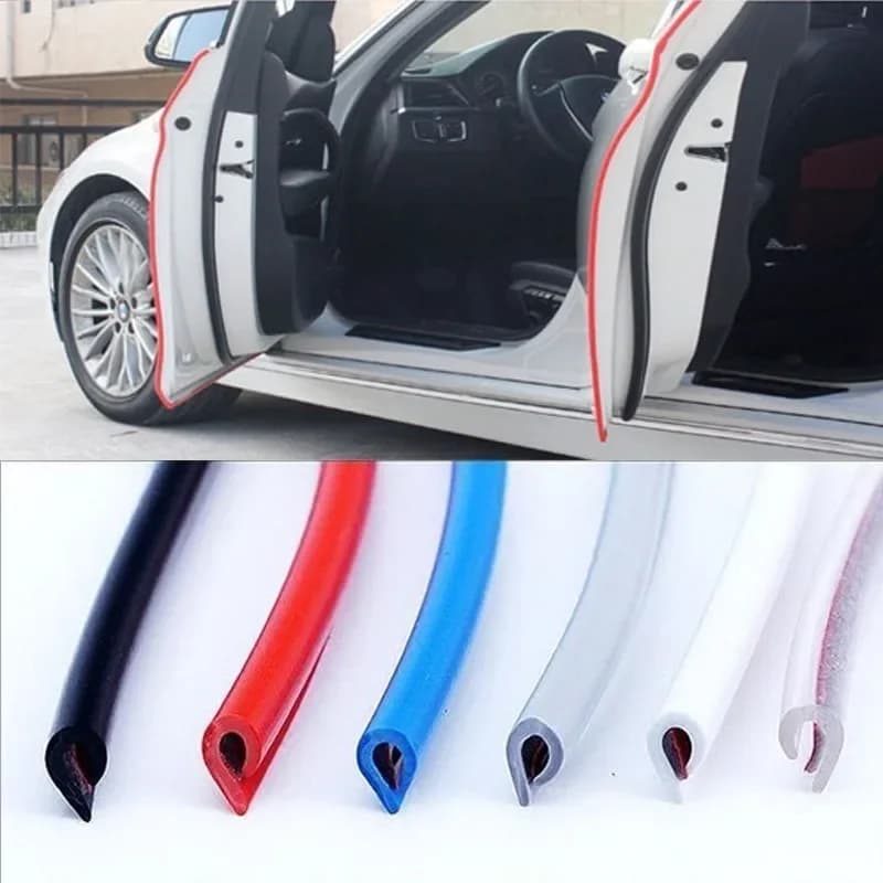 5M/Pack Bandes de Protection en Caoutchouc pour Portes de Voiture, Moulures Adhésives Anti-Rayures pour Portes Latérales de Véhicules et Automobiles