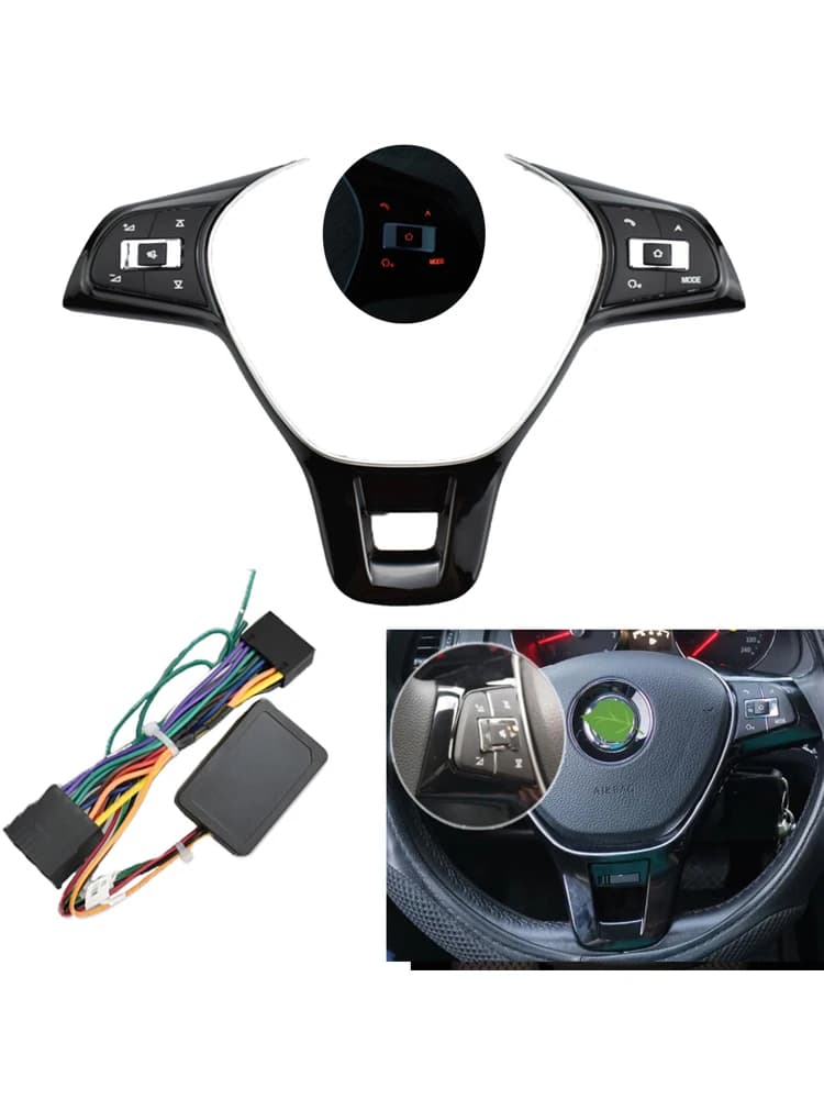 Bouton de commande à distance sans fil pour volant de voiture, commutateur de contrôleur multifonction, VW Jetta MK6 17-19, Golf 7, Polo 14-19, nouveau