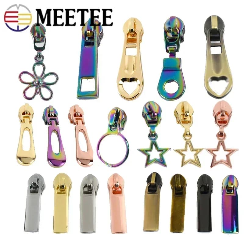 10/30 pièces 5 # Curseur de fermeture éclair pour fermeture éclair en Nylon, veste, sac, sac à main, poches, têtes de fermetures éclair, extracteur, Kit de réparation, bricolage, accessoires de