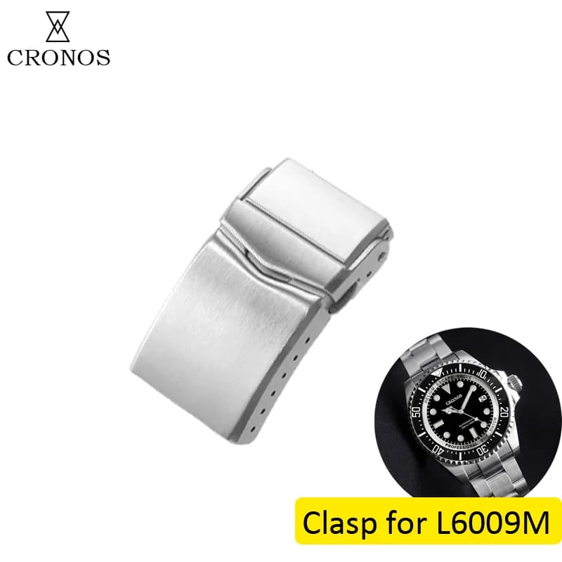 Cronos – pièces de montre, Bracelet en métal, fermoir brossé solide en acier inoxydable, 18mm 20mm pour montre 62Mas