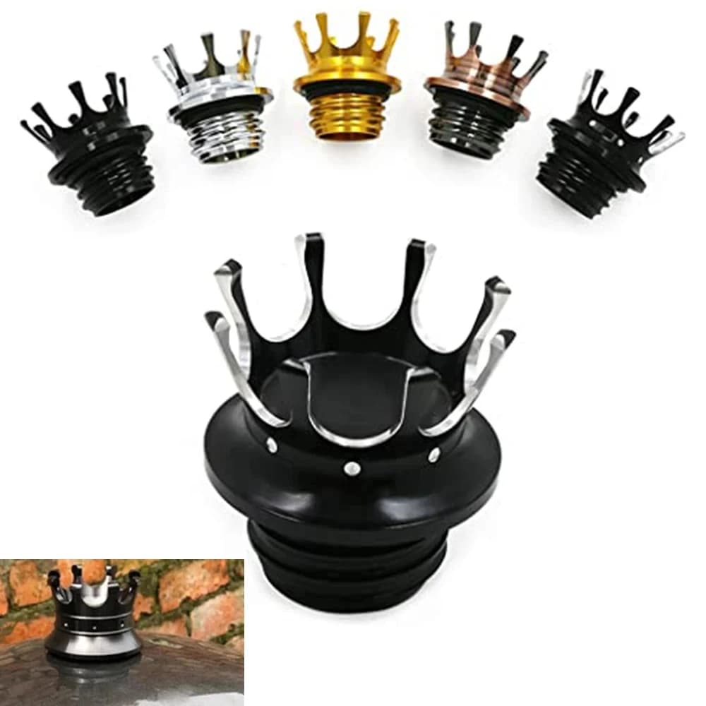 Crown-Bouchon de carburant ventilé, bouchon de gaz précieux, compatible avec Harley Sportster XL 883 1200 48 ocia Touring Road King Softail bt