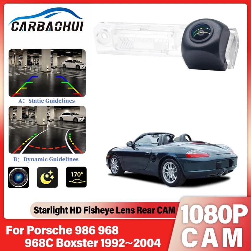 Caméra de recul pour Porsche 986 968 968C Boxster 1992 ~ 2004 CCD HD, Vision nocturne, caméra de recul étanche, haute qualité, RCA