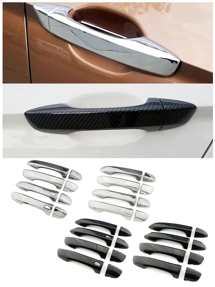 Couvercle de Poignée de Porte en Fibre de Carbone, Autocollant de Protection, pour Volkswagen VW Tiguan 2017-2021