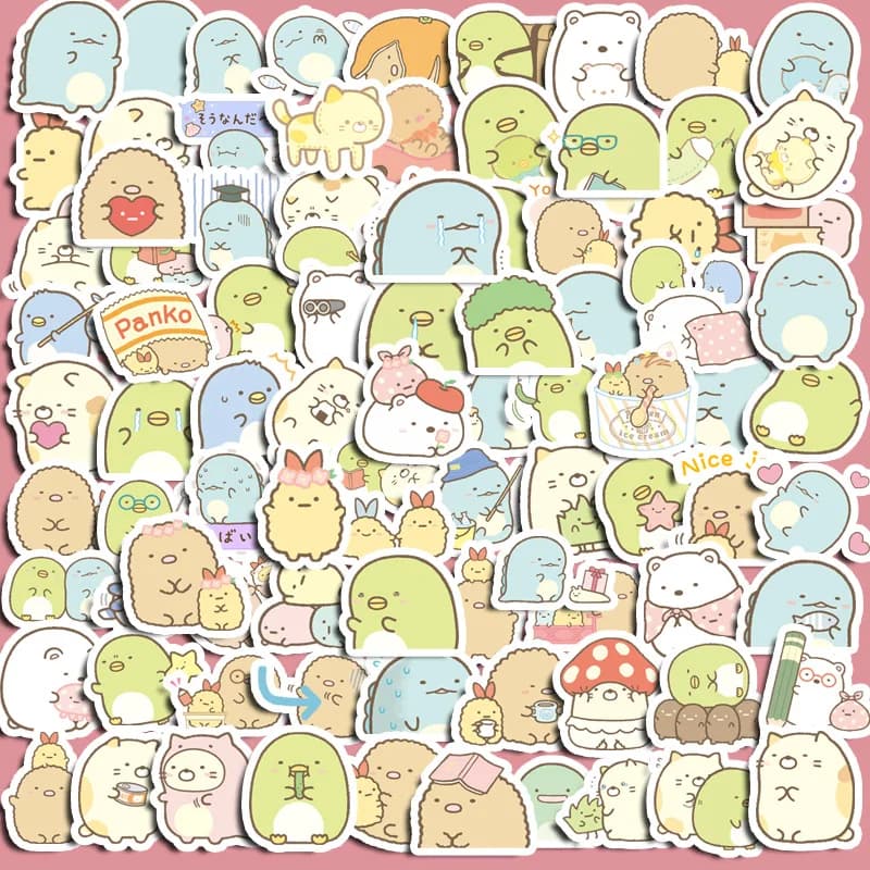 10/30/50/100 pièces mignon Sumikko Gurashi jeu autocollants album à faire soi-même journal papeterie bagages décoratif dessin animé autocollant enfants jouets