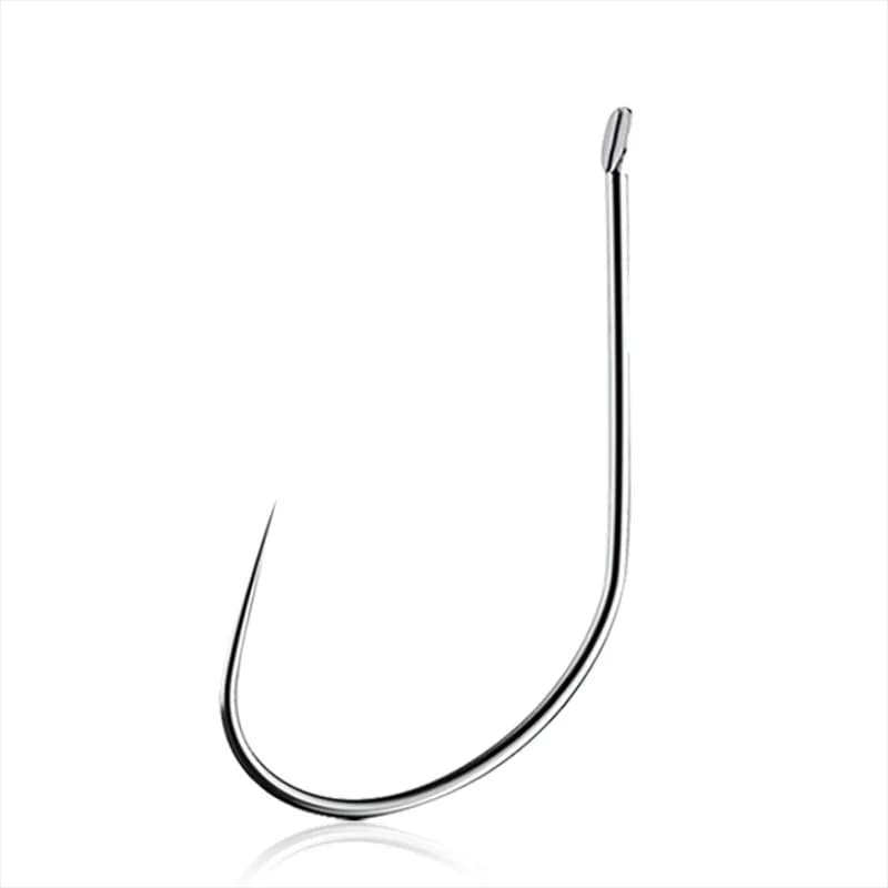 Hameçons pointus en acier à haute teneur en carbone, 200 pièces en vrac, rainure sans ardillon, accessoires pour la pêche en mer
