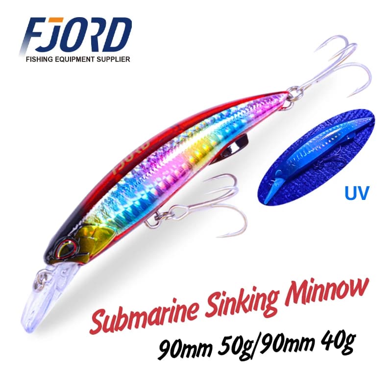 FJORD 90mm 40g 50g leurre de pêche dur coulant vairon manivelle appât professionnel qualité appât artificiel matériel de pêche