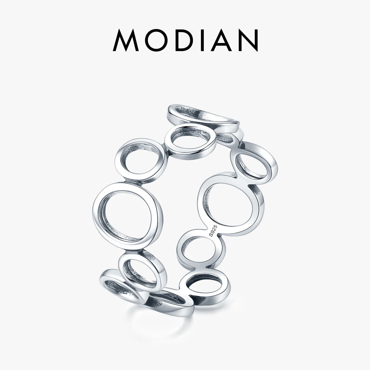 Modian – bague ronde irrégulière en argent Sterling 2021 véritable, accessoires de fête à la mode pour femmes, bijoux fins, cadeau, 925