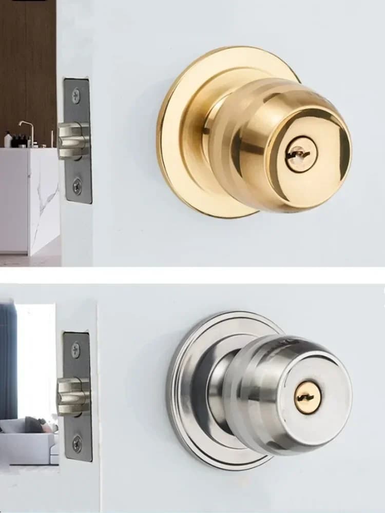 Serrure de poignée de porte intérieure en acier inoxydable, sphblades, serrures HODoor domestiques, serrure de porte de la salle principale d'hôtel, fournitures de quincaillerie