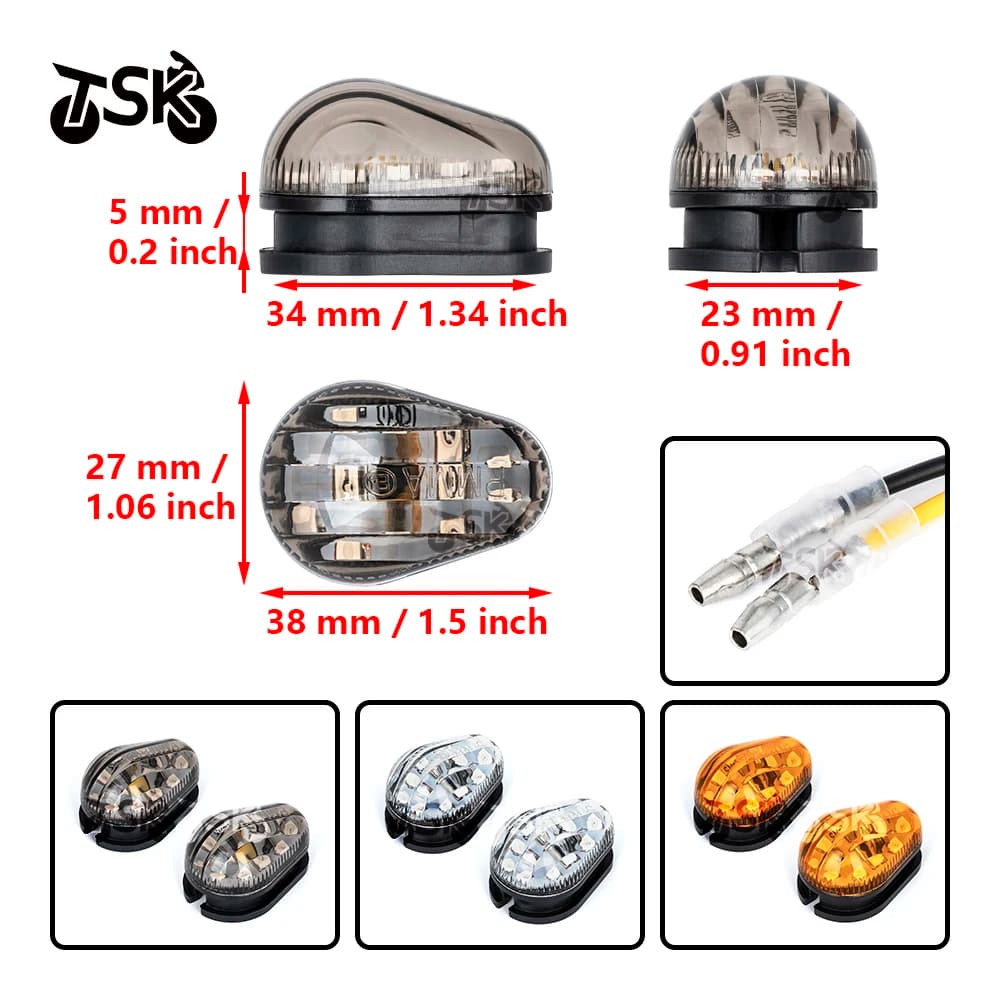 Clignotant LED pour YAMAHA FZ10 FZ09 FZ07 FZ03 FZ25 FJ-09 XSR 700 900, accessoires de moto, lampe indicateur universel Mini