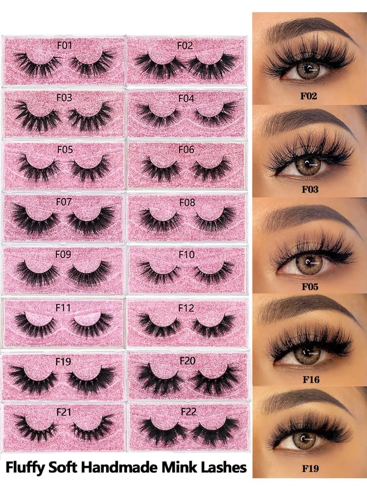 FOXESJI – faux cils naturels, extensions de cils duveteux, fluffy, doux, épais, 3D vison, accessoires de maquillage, faux cils yeux de biche, réutilisables