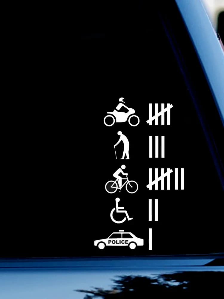 Autocollant drôle en vinyle pour compte d'accident, 9 pouces, 5.3 pouces, autocollants pour voiture tout-terrain
