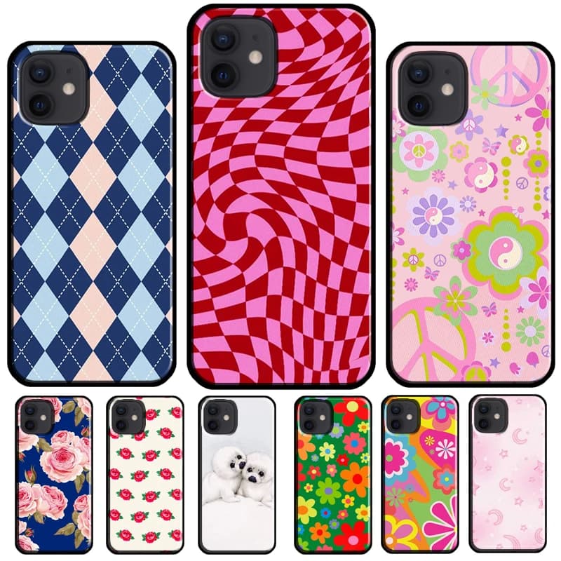 Peacr N Luv Flower Power Slumber Party Coque de téléphone pour iPhone, coque arrière pour iPhone 16 15 12 11 14 Pro Max 13 Mini Plus Poly X XS Max