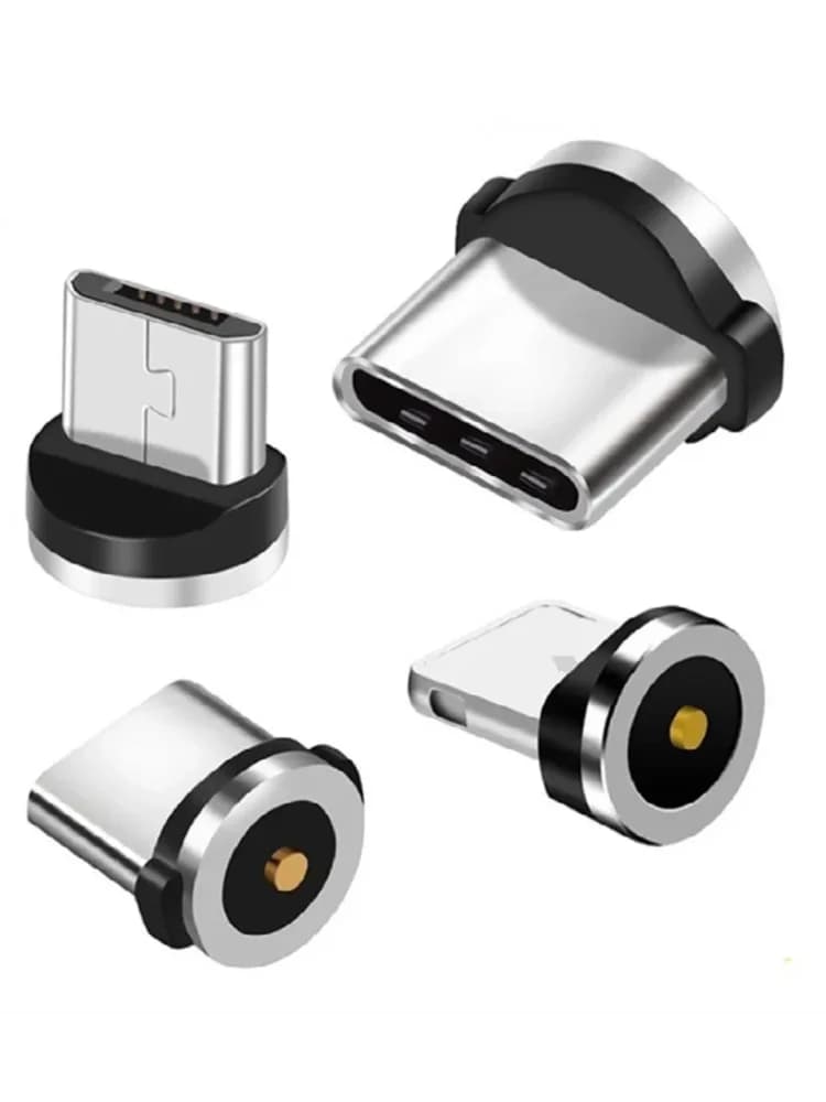 Câble magnétique rond, type C, micro USB C, prises de charge rapide, chargeur magnétique pour téléphone, prise de charge pour iPhone, 1 m