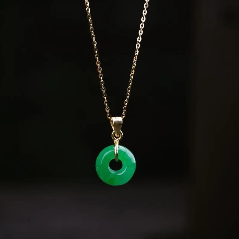 Jade vert naturel 1315mm perles pendentif collier breloque bijoux accessoires de mode sculpté à la main homme chance amulette cadeaux