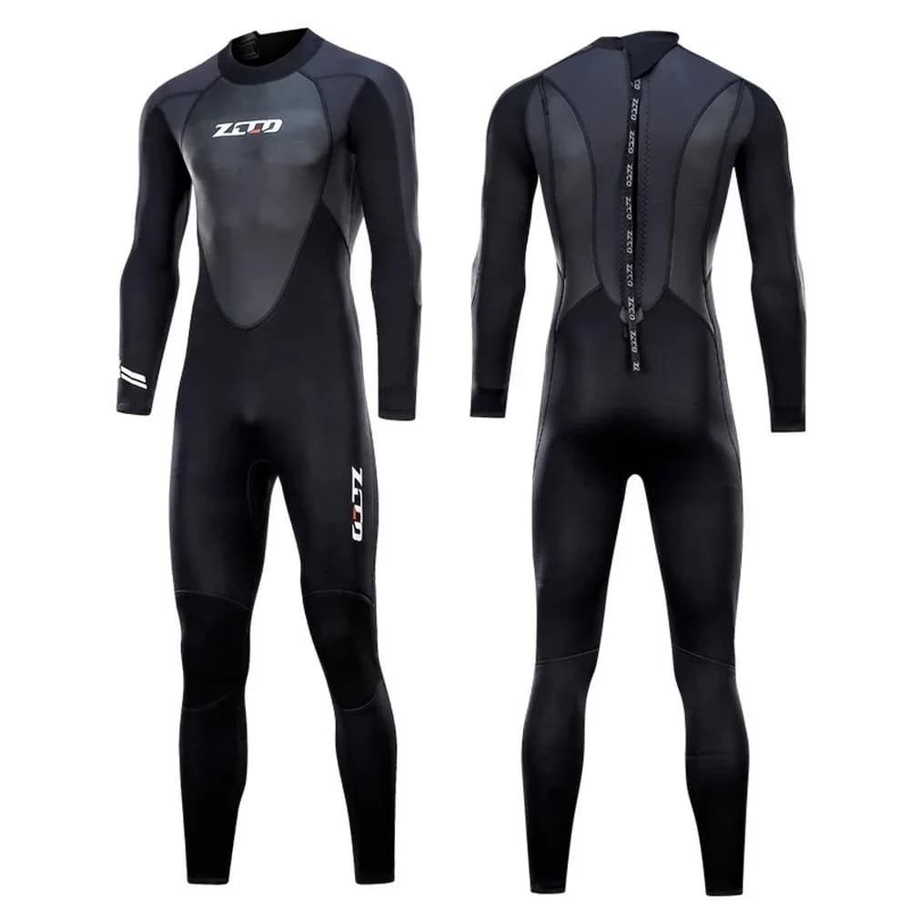 Combinaison de plongée noire en néoprène 3mm pour hommes et femmes, pleine longueur, fermeture éclair au dos, une pièce, pour Couple, surf, plongée en apnée, dropsh