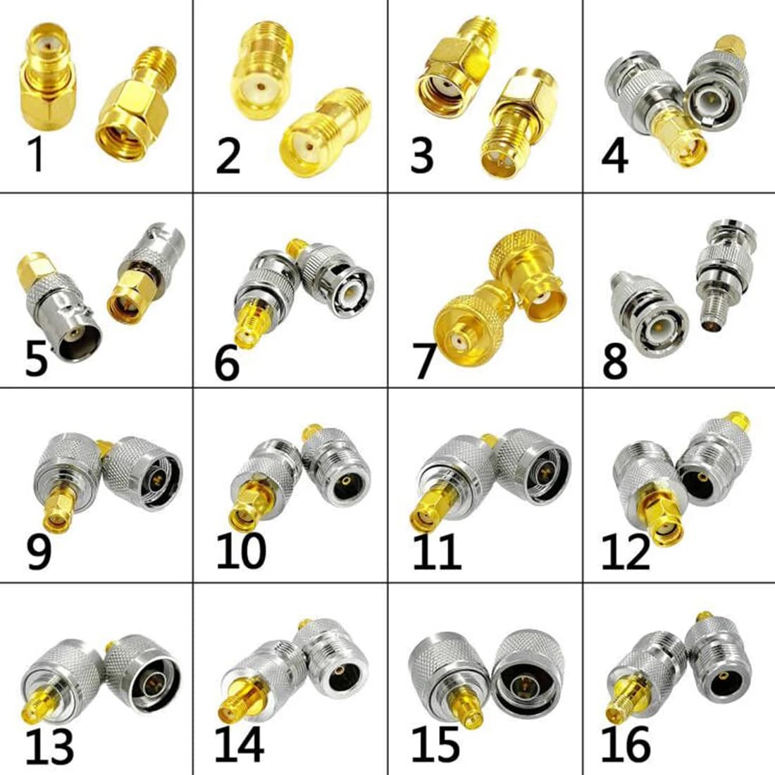 Adaptateur d'antenne Wifi 1 pièce SMA Mâle/Femelle vers BNC N Mâle/Femelle, Convertisseur Coaxial RF Droit, NOUVEAU, Prix de Gros