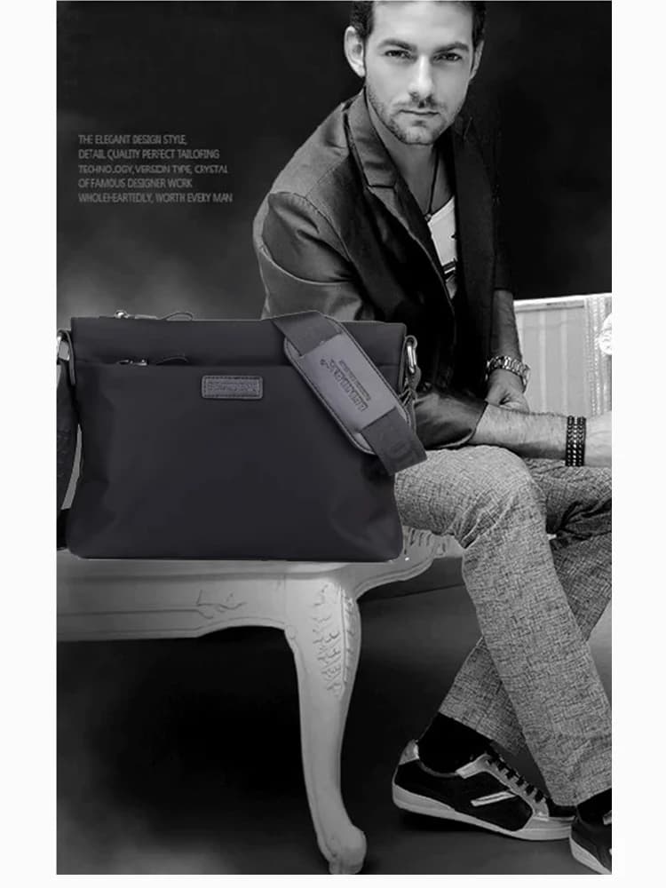 Sac à bandoulière étanche pour hommes, sacoche multifonctionnelle avec trou pour casque d'écoute, Design de haute qualité décontracté à la mode pour étudiants, nouvelle collection