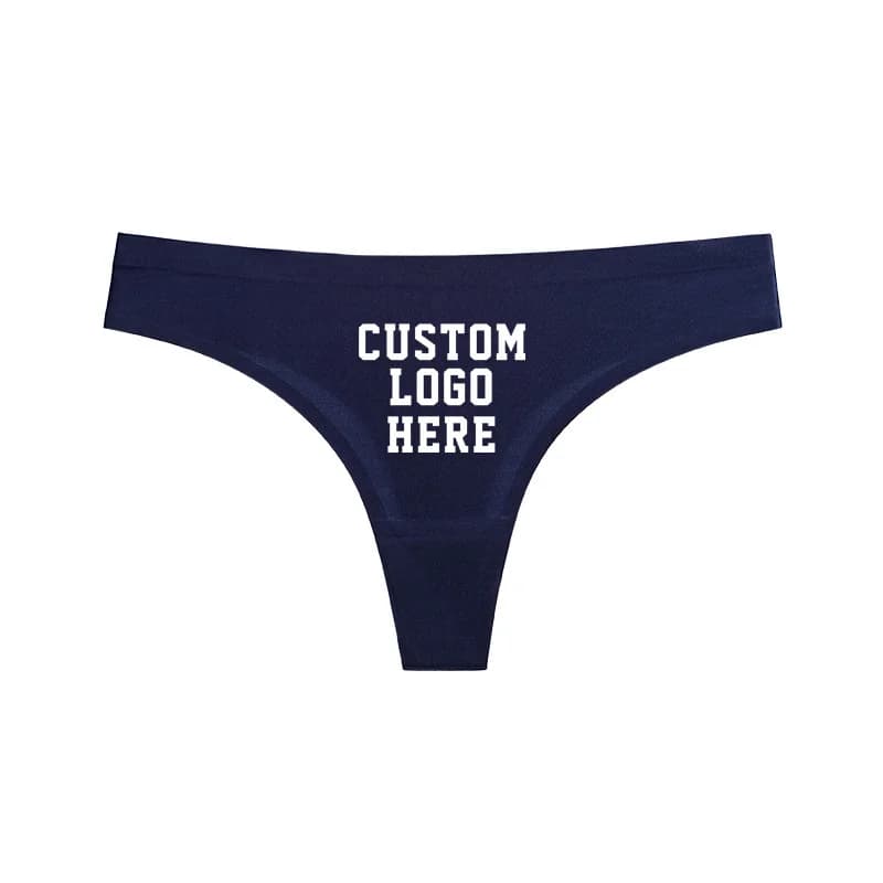 Logo personnalisé texte imprimé Sexy dame fille culottes femmes sous-vêtements tendances surdimensionné sous-vêtement bref string tongs pour femme