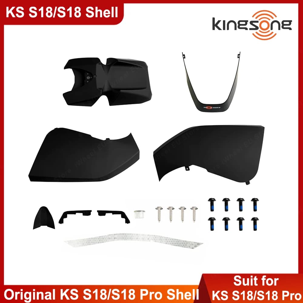 Kit de coque de protection en plastique noir et blanc pour KingSong S18/S18 Pro/S18 Pro+ – Pièce de rechange pour KingSong S18