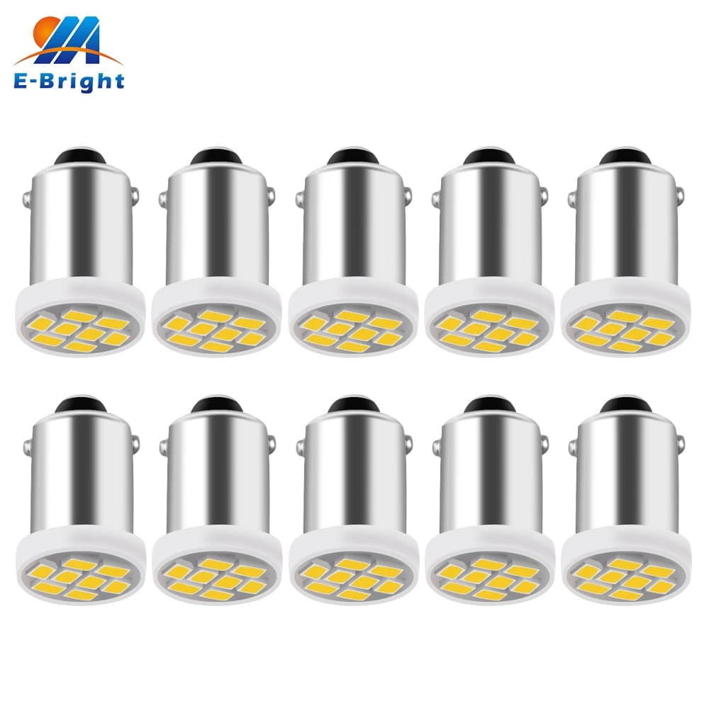Ampoules LED BA9S 12V 24V 6.3V 6V, ampoules T4W T11, lumières de plaque d'immatriculation, 1895 1891 64111, 755 44 47 1893, 10 pièces
