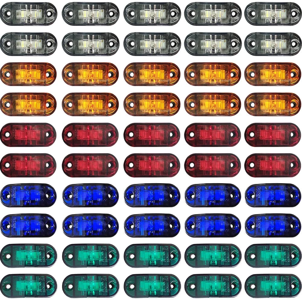 10PCS Feux de signalisation LED pour remorque et camion 12V 24V, feux de position latéraux LED, accessoires de camion, feux de stationnement pour Volvo pour MAN TGX