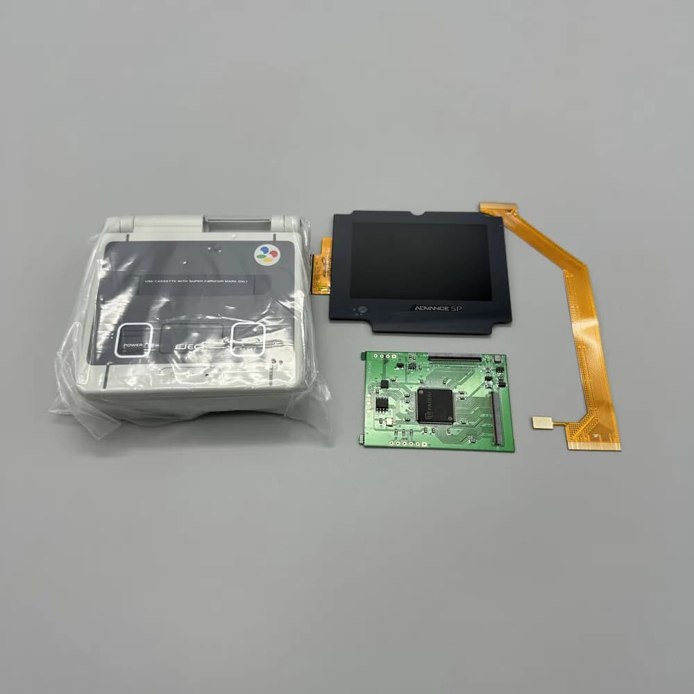 2024 nouveau kit LCD et coque haute luminosité GBASP IPS LCD 2.9 "IPS pour Gameboy advance SP
