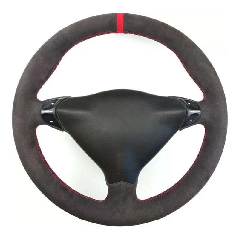 Housses de volant de voiture cousues à la main, daim noir doux, Porsche 911, 986, 996, Carrera Boxster S