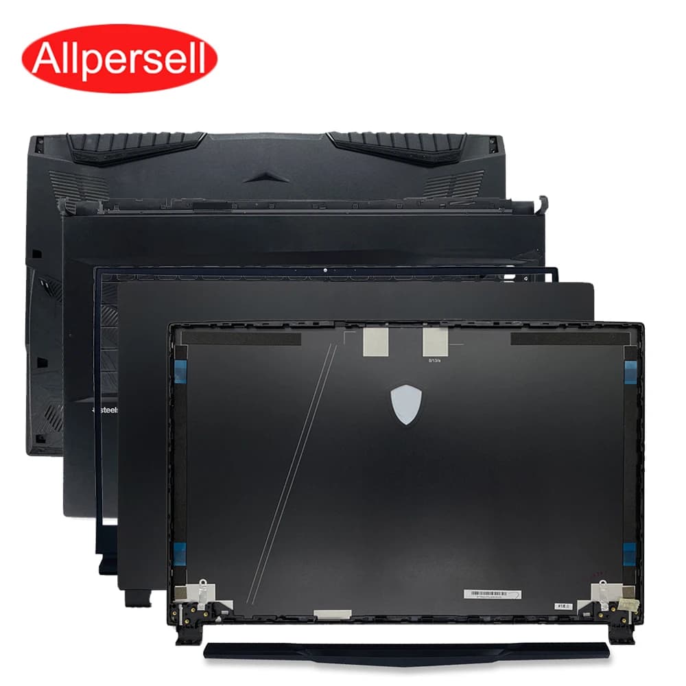 Coque arrière d'écran pour ordinateur portable MS GL75 MS-17E7 17E5 17E2 17E4, cadre de couvercle supérieur, repose-poignets, coque inférieure, couvercle de charnière, coque supérieure et inférieure