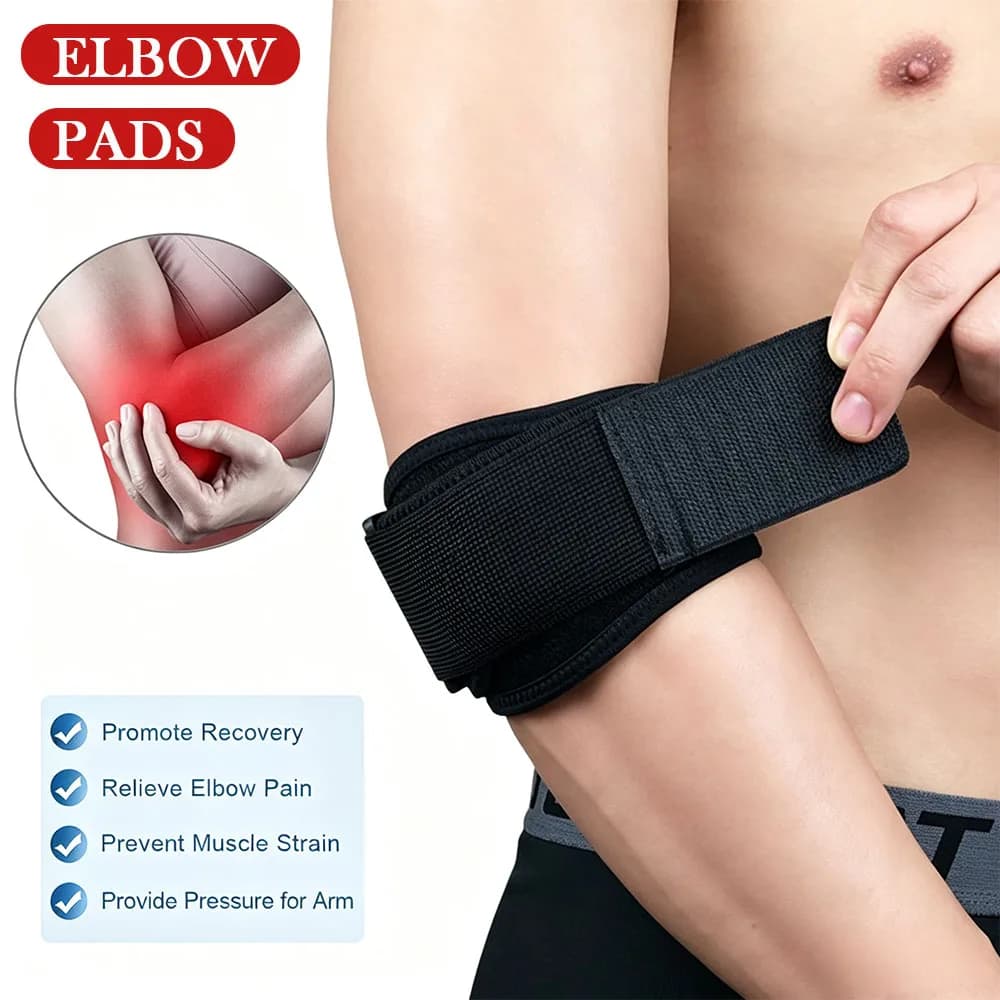 Sangles de soutien pour coudières de Compression sportive, avec coussinet en GEL et bande réglable pour golfeur de Tennis, soulage la tendinite, la douleur de l'avant-bras