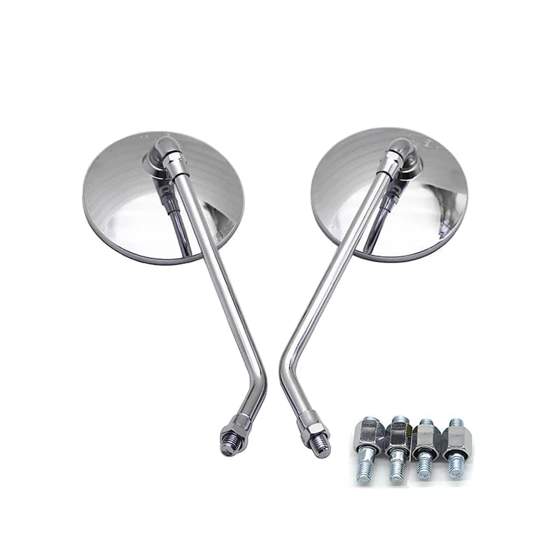 Rétroviseurs de moto ronds noirs universels 8 10 mm, rétroviseur latéral pour Honda Vespa Scooter Chooper KYMCO Kawasaki Vulcan S 650