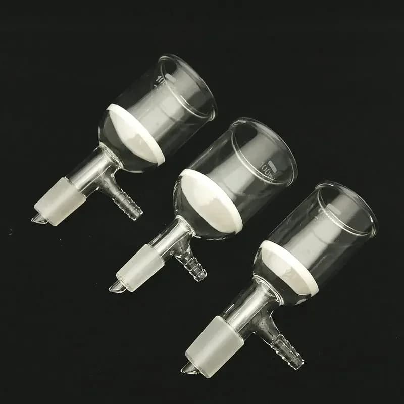 Entonnoir filtrant en verre Borosilicate à haute teneur en Borosilicate, 30ml à 1000ml, avec Joint 14, 1 pièce # 19 # 24 # et verrerie d'expérimentation de laboratoire à noyau de sable