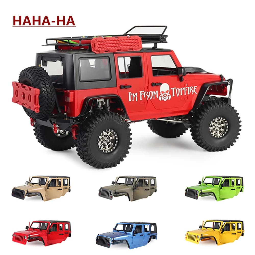 Kit de coque dure Jeep Wrangler JK Rubicon 4 portes, empattement de 313mm, pour voiture 1/10 RC Inoler Axial SCX10 90046 90047 RightEX86100