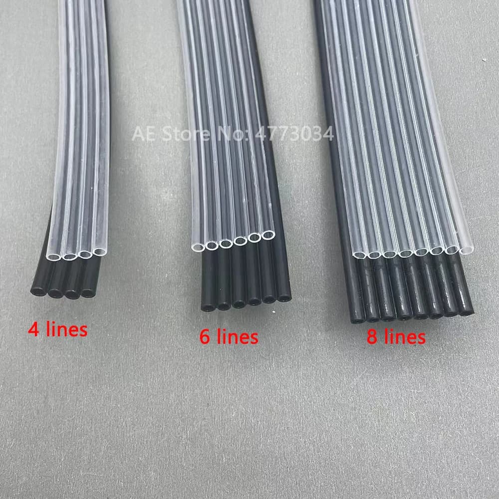 Tube d'encre 5M 4 6 8 lignes pour imprimante à plat UV solvant à jet d'encre grand Format tuyau d'encre noir transparent 3*2mm 4*3mm 5*3mm 6*4mm