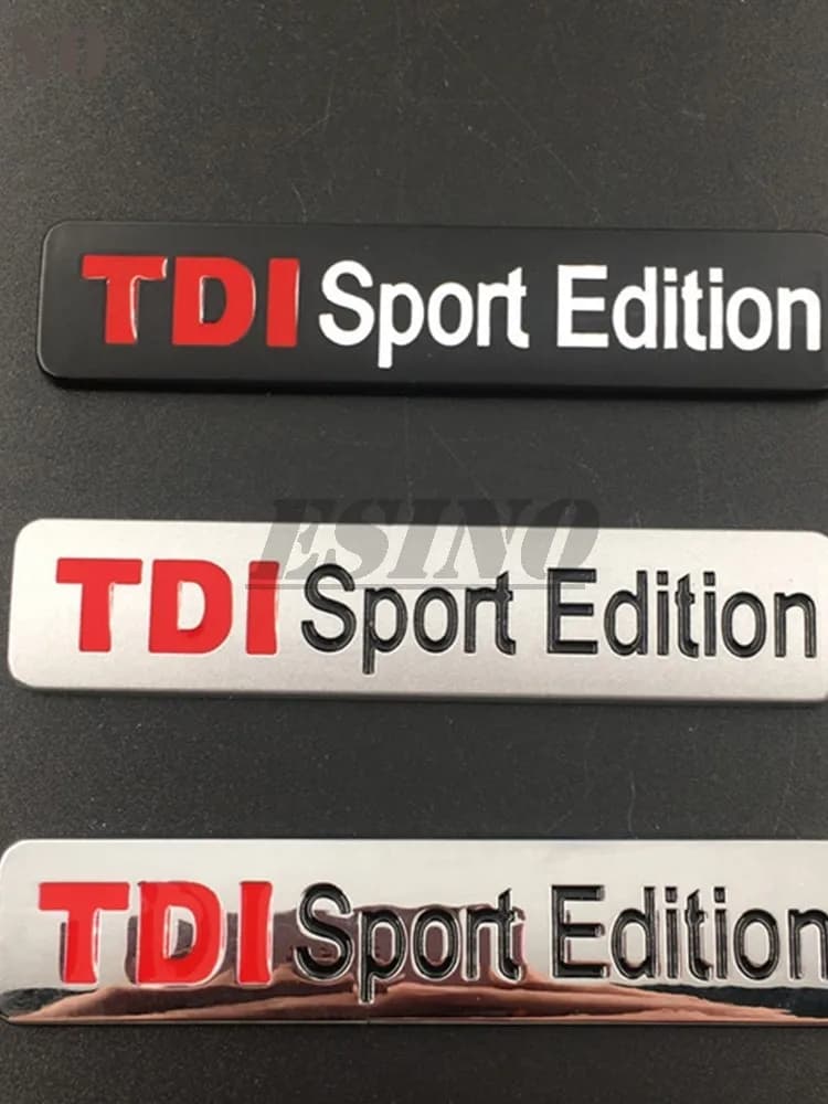 Logo de coffre de voiture en alliage de Zinc, édition sport, Turbo à Injection directe, 3D TDI, accessoires de porte arrière, Badge adhésif de style