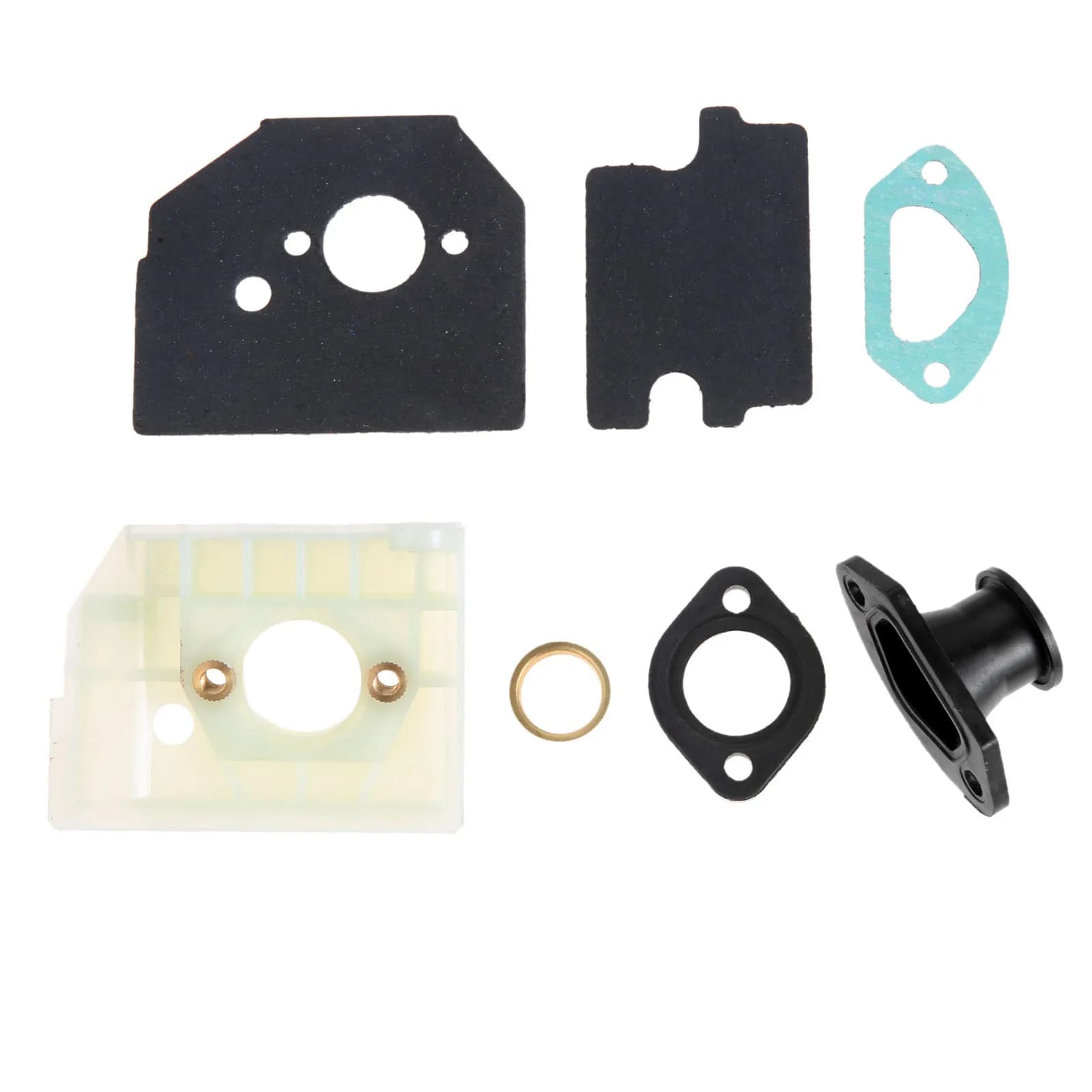 Support de carburateur, entretoise, Guide intérieur et Kit de joints pour tronçonneuse chinoise 4500 5200 5800