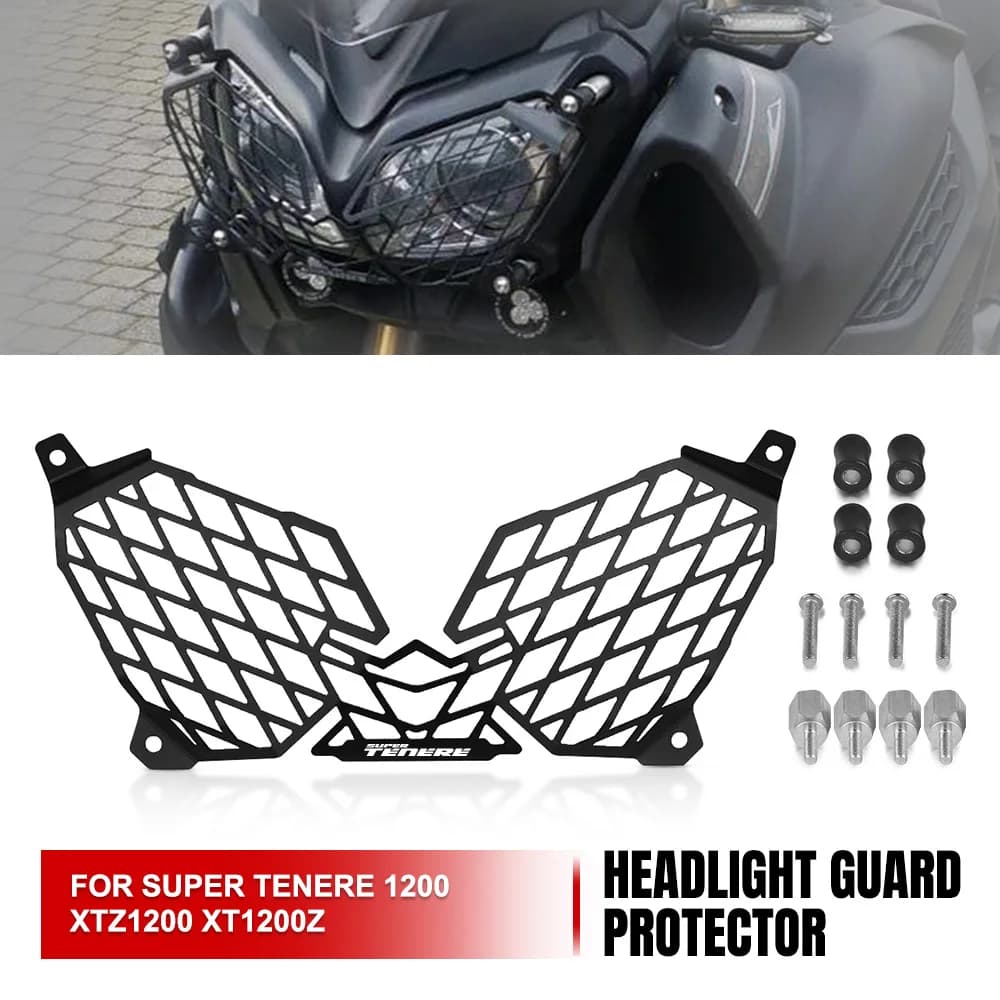 Couvercle de protection de calandre de phare de moto, pour Yamaha Super Tenere 1200 XTZ1200 XT1200Z 2010-2021 2020 2019 2018 2017