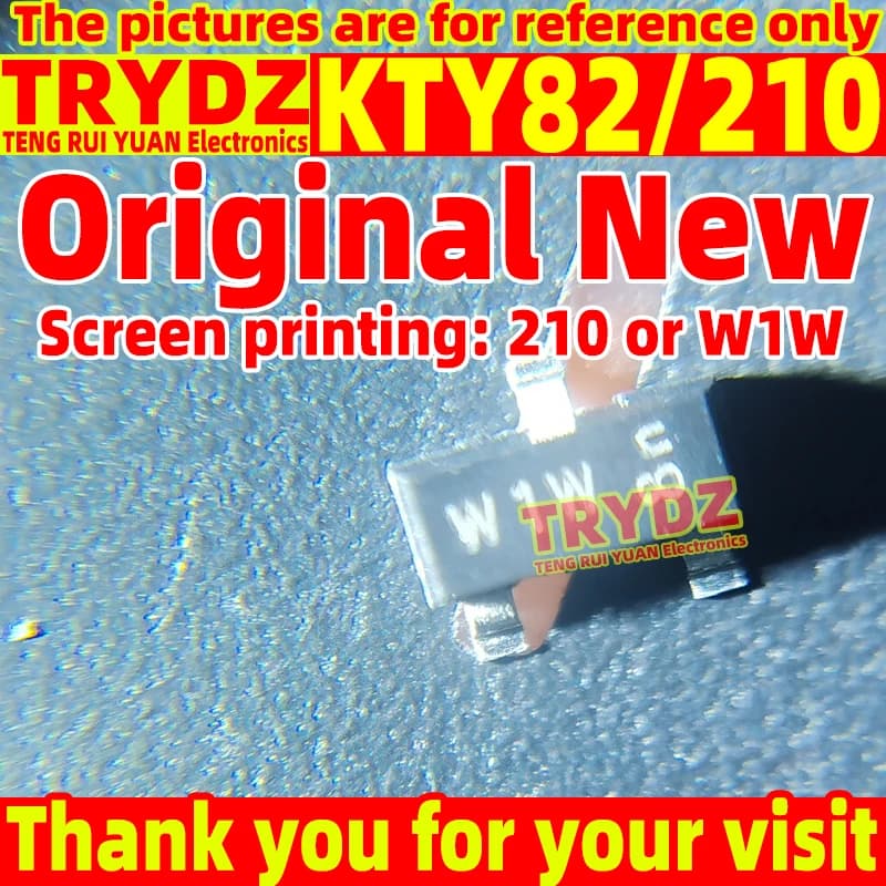 30 ~ 1 pièces nouveau KTY82/210 KTY82-210 = KTY82-210/C1 KTY82 SOT-23 capteur de température de silicium IC sérigraphie: W1W ou 210 universel