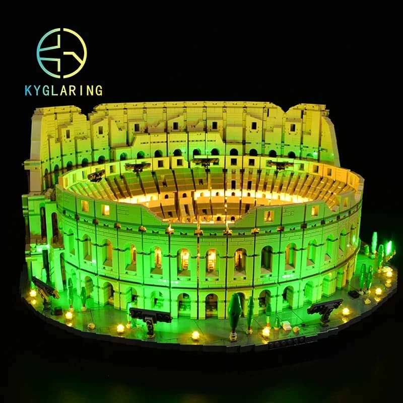 Kyglaring Kit d'éclairage LED blocs de construction le plus grand ensemble Lego pour LEGO 10276 colisée (kit d'éclairage uniquement inclus)