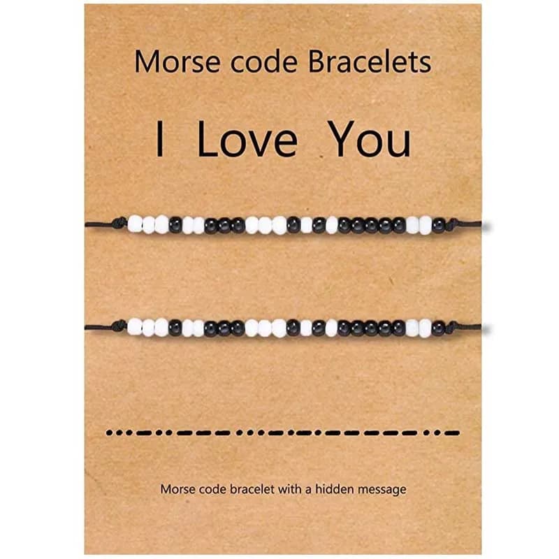 Bracelets de couple pour petit ami, cadeaux pour petite amie, longue distance, WNships, bracelet assressentipour lui, elle, je t'aime